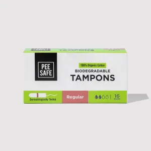 Biodegradable Tampons- Regular (16 Tampons)