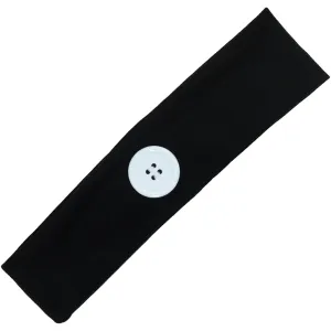 Black Button Headband for Mask