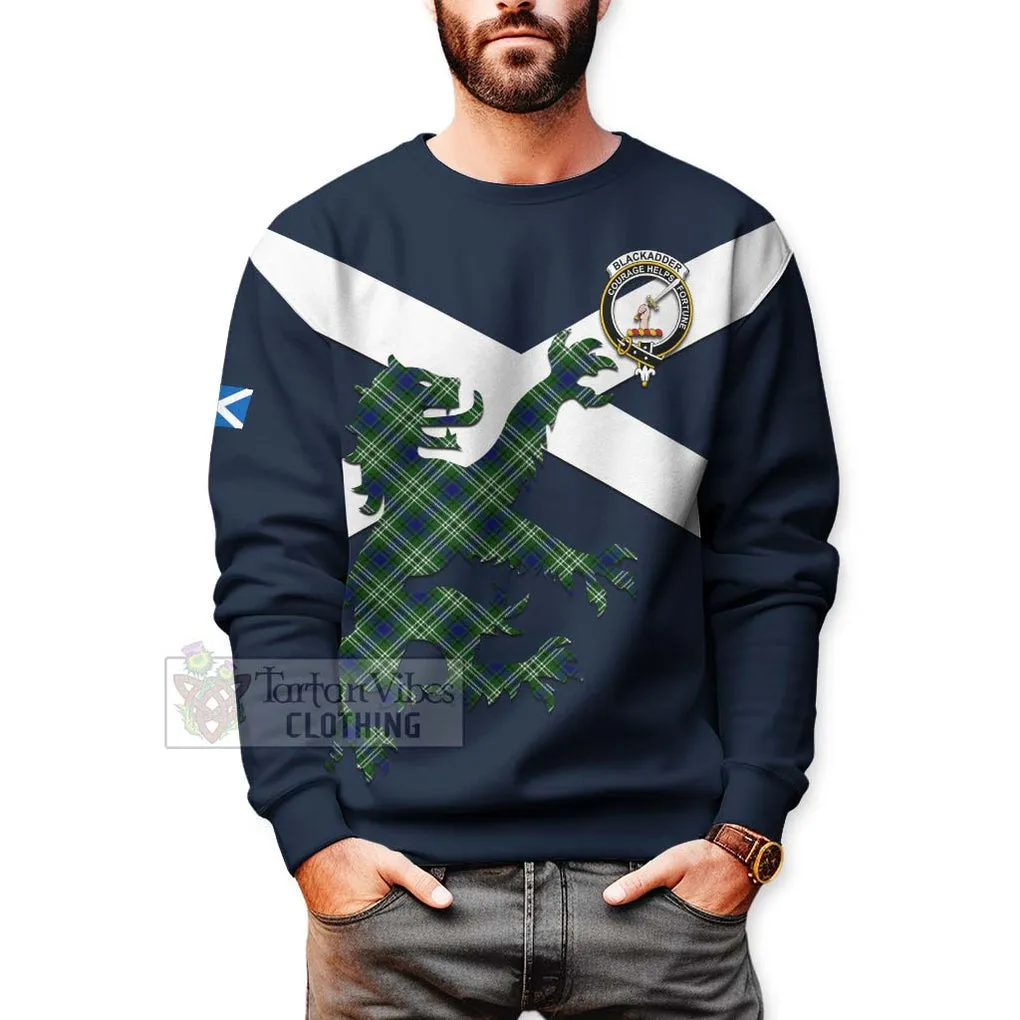 Blackadder Tartan Lion Rampant Sweatshirt  Proudly Display Your Heritage with Alba Gu Brath and Clan Name