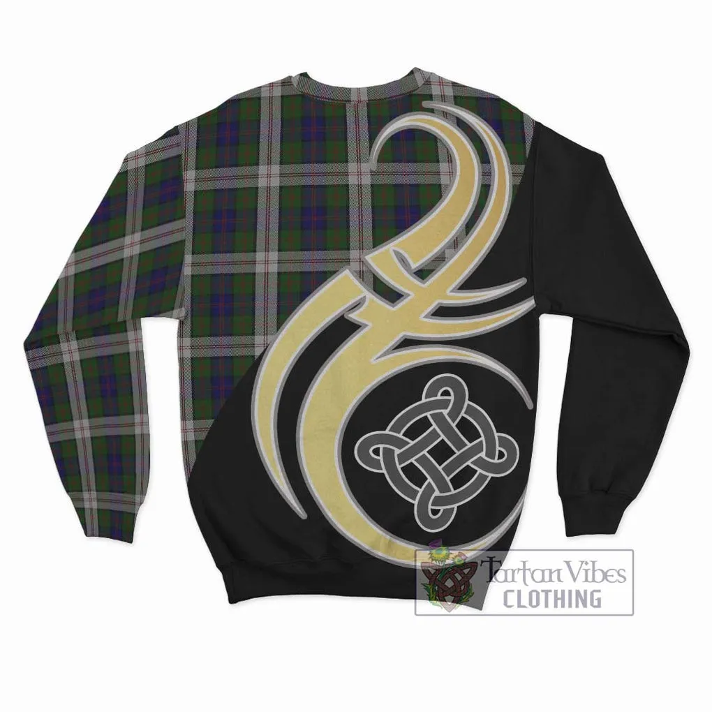 Blair Dress Tartan Sweatshirt with Family Crest and Celtic Symbol Style