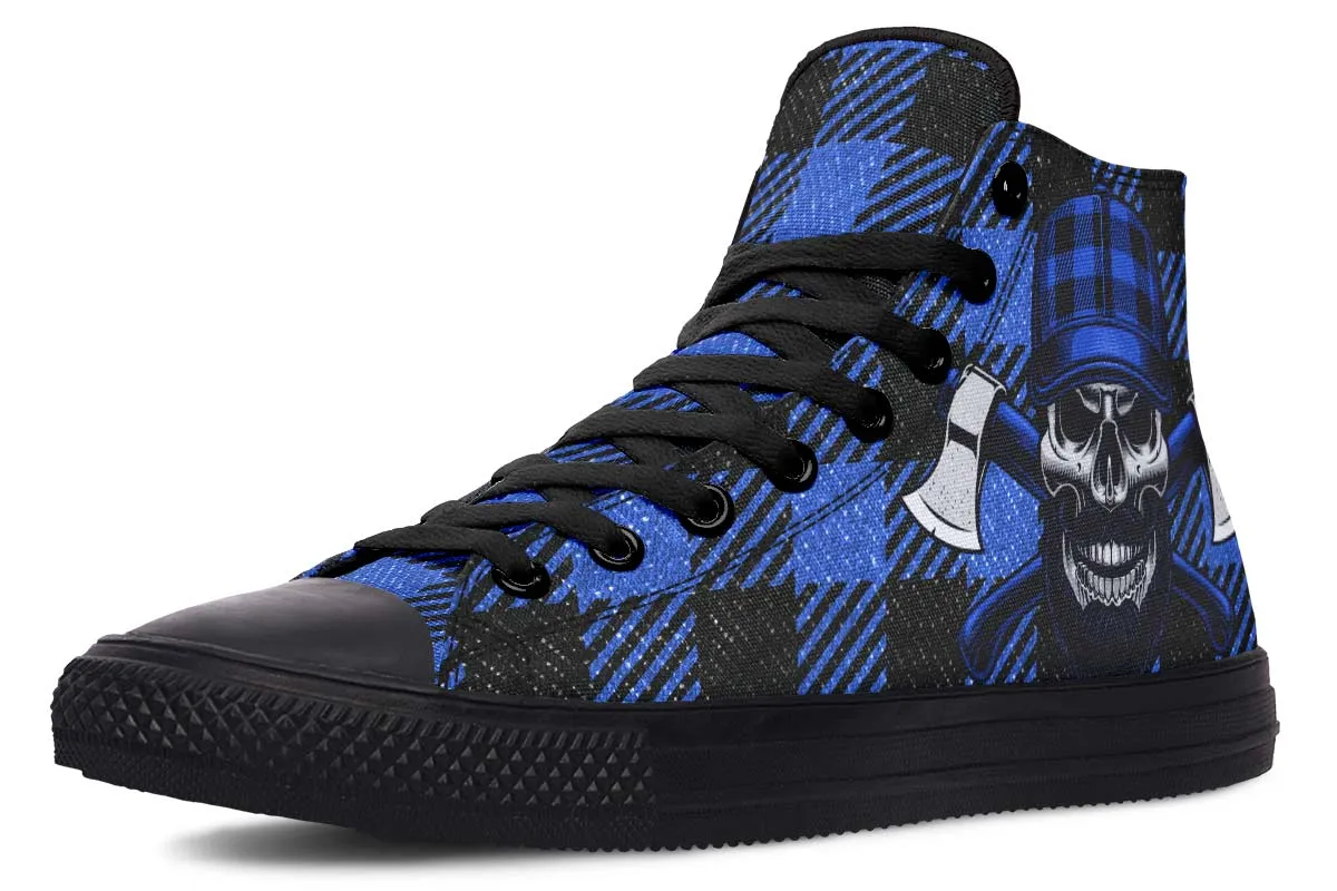 Blue Lumberjack Skull