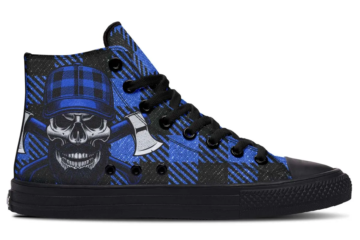 Blue Lumberjack Skull