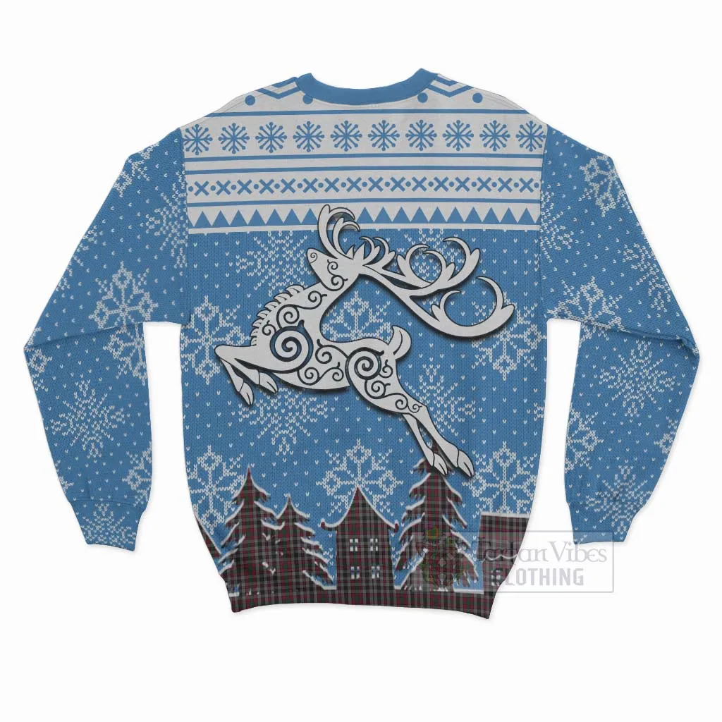 Borthwick Clan Christmas Sweatshirt Celtic Reindeer Style