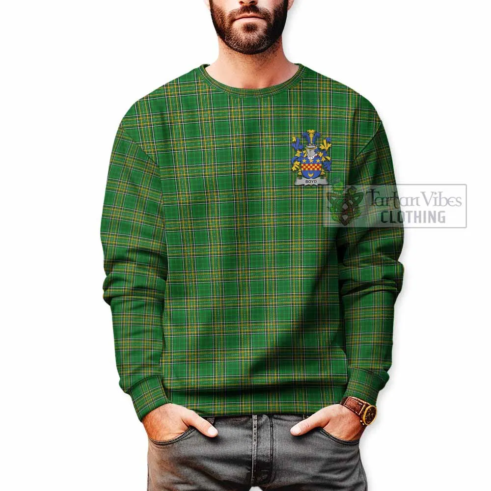 Boyd of Danson Irish Clan Tartan Sweatshirt with Coat of Arms