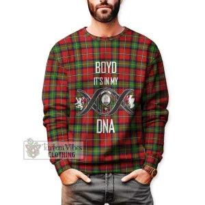 Boyd Tartan Sweatshirt with Family Crest DNA In Me Style