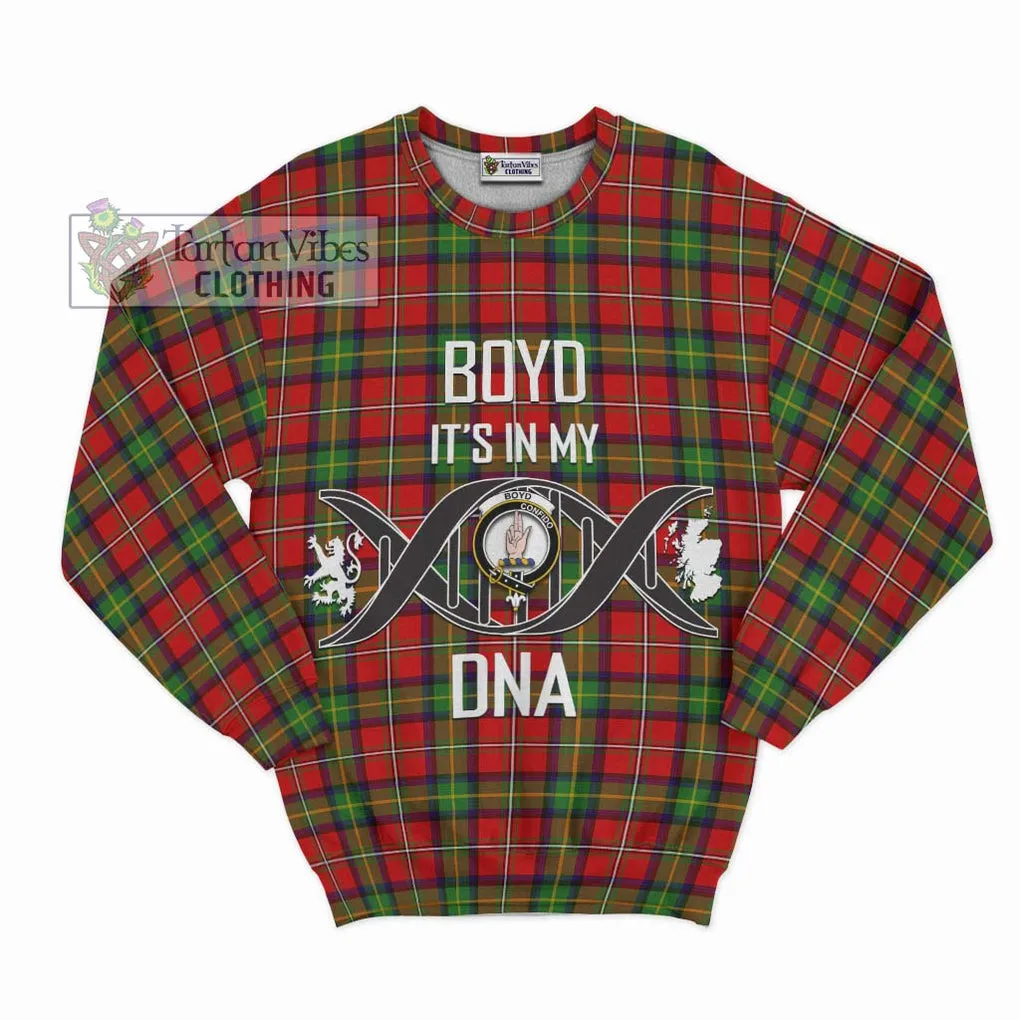 Boyd Tartan Sweatshirt with Family Crest DNA In Me Style