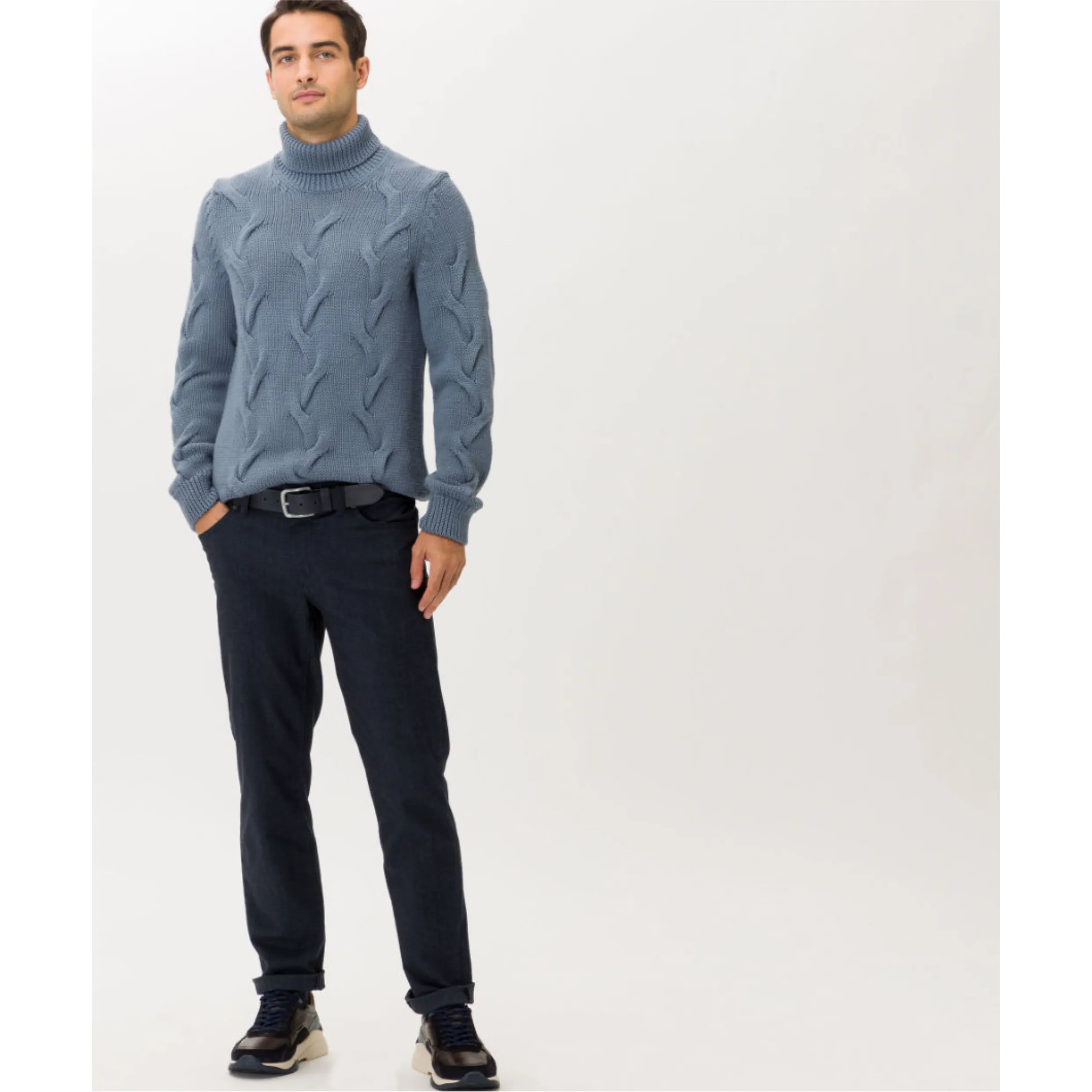 Brax Wool Look Jeans 89-1454 Cadiz - Navy