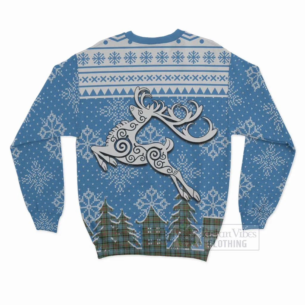 Brisbane Clan Christmas Sweatshirt Celtic Reindeer Style