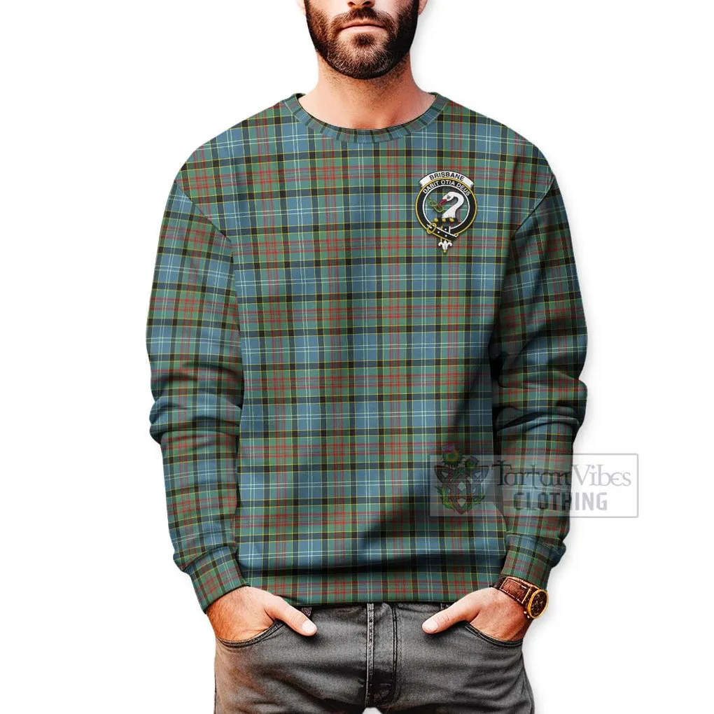 Brisbane Tartan Sweatshirt with Family Crest Celtic Skull Style