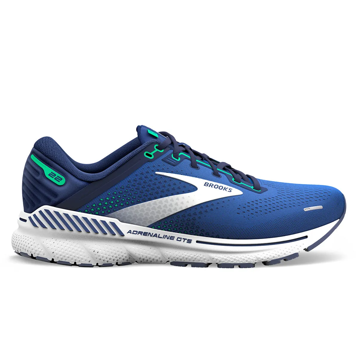 Brooks Adrenaline GTS 22 Mens | Surf the Web/blue/irish Green