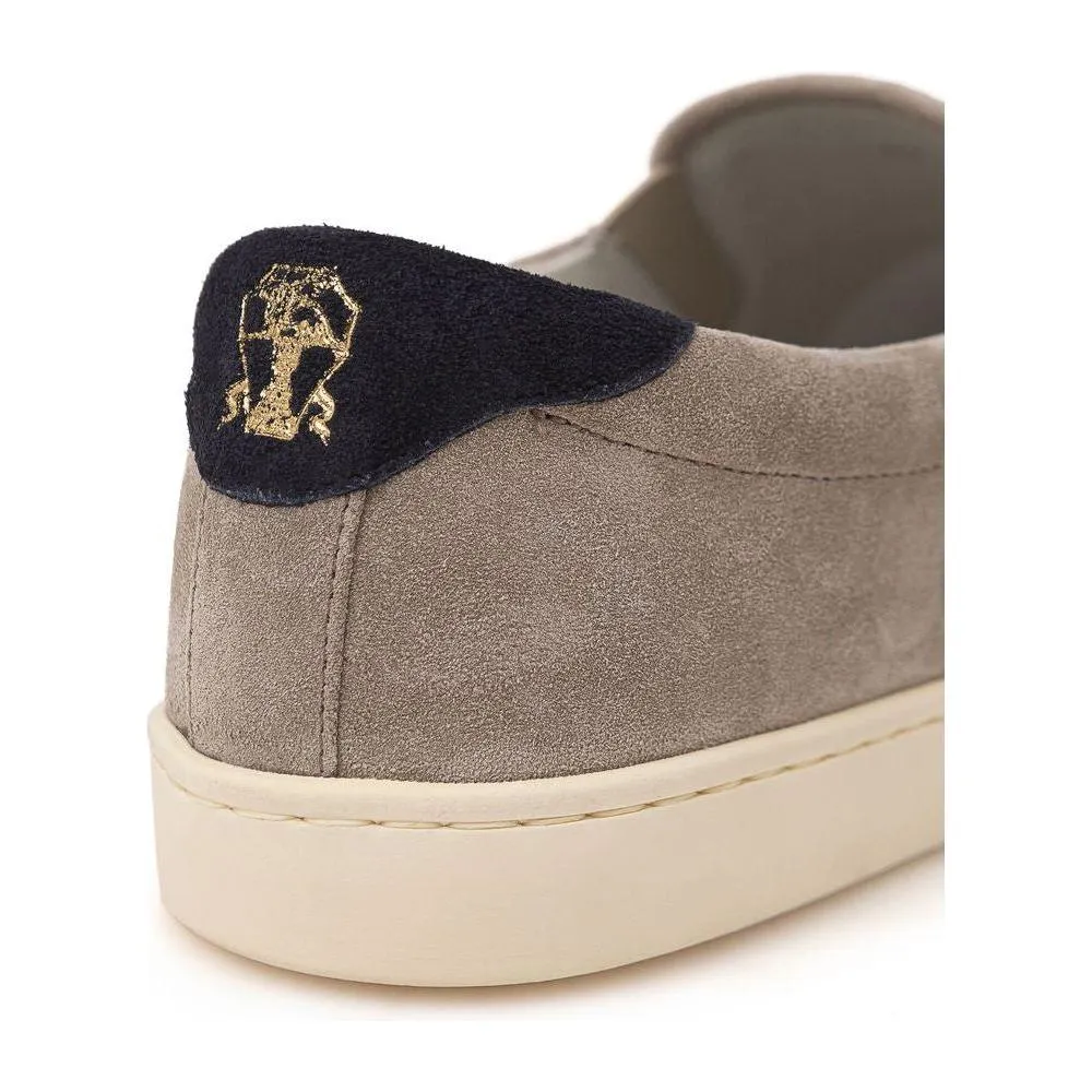 Brunello Cucinelli Gray Leather Sneaker