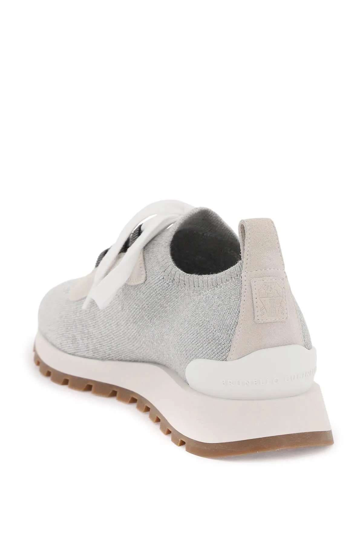 Brunello cucinelli sparkling knit sneakers