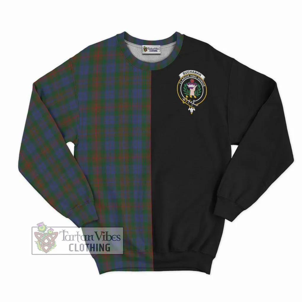 Buchanan Hunting Tartan Sweatshirt with Family Crest and Half Of Me Style