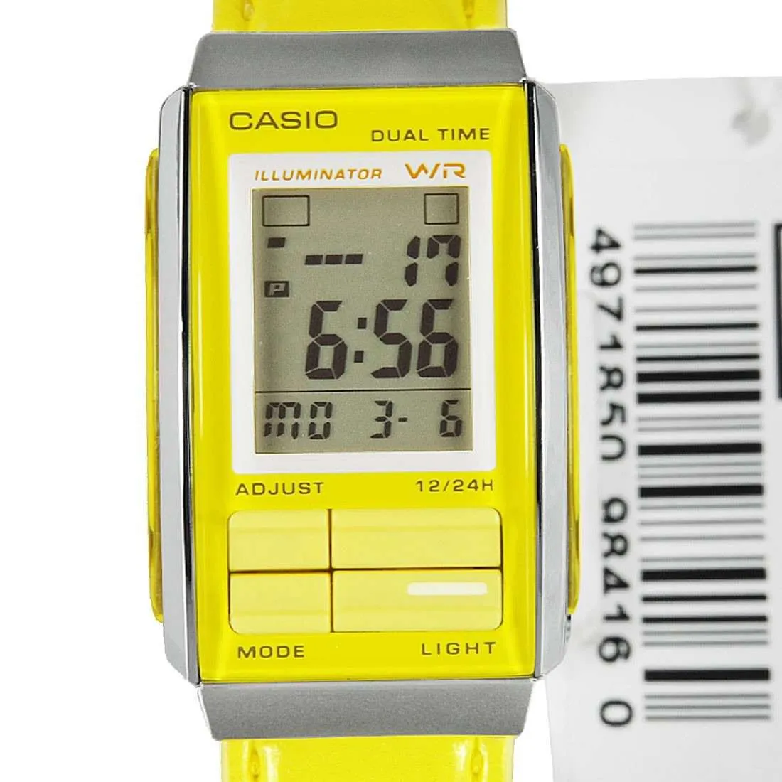 Casio Futurist LA-201WBL-9A Yellow Leather Strap for Women