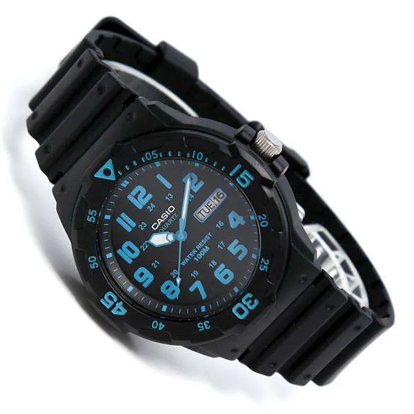 Casio MRW-200H-2B Black Resin Strap Watch For Men