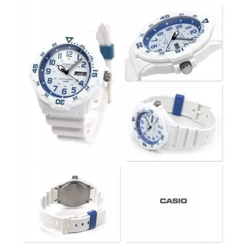 Casio MRW-200HC-7B2 White Resin Strap Watch for Men