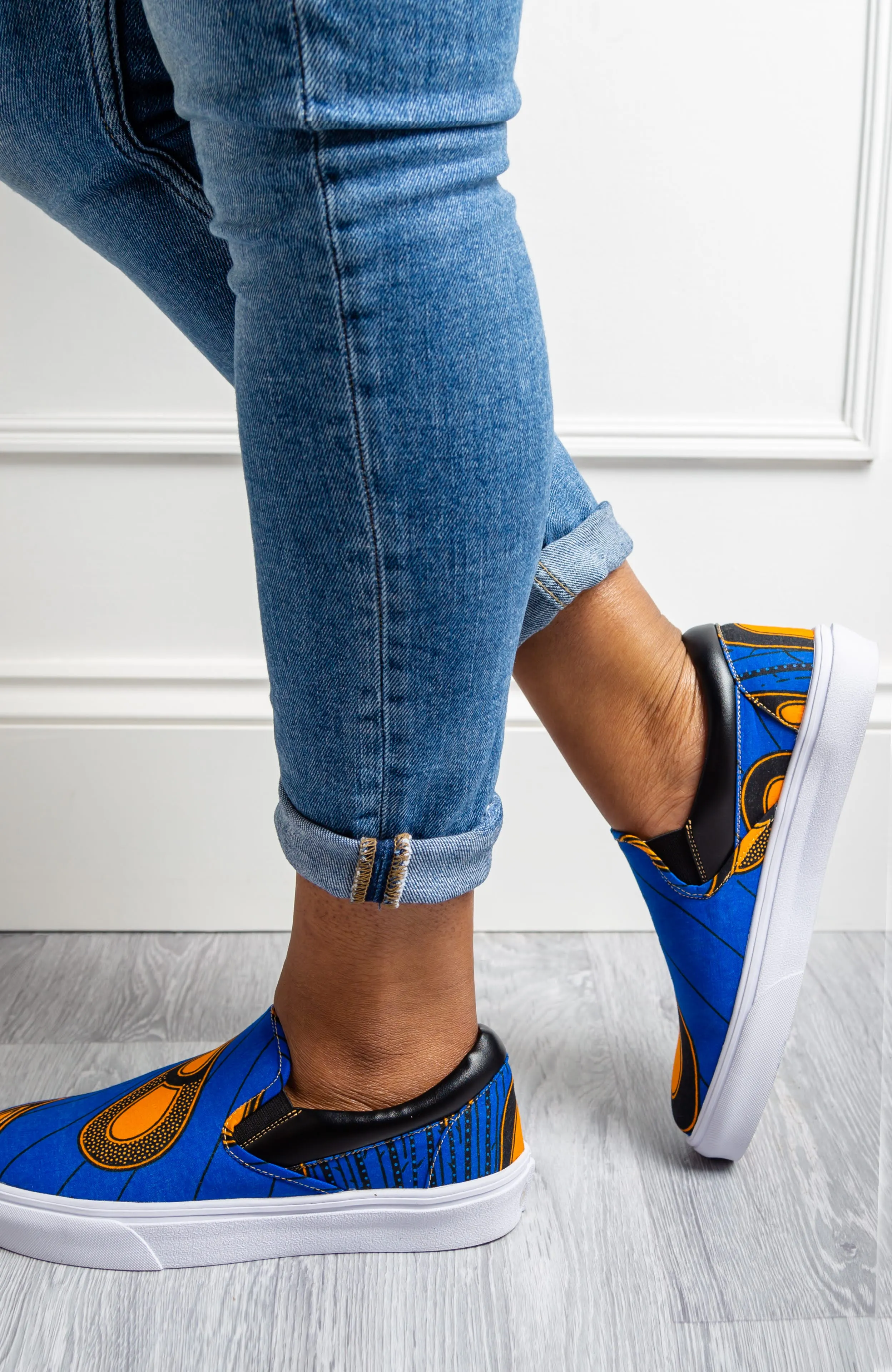 Casual African Print Slip-on Sneakers Pumps Trainers - ENUGU