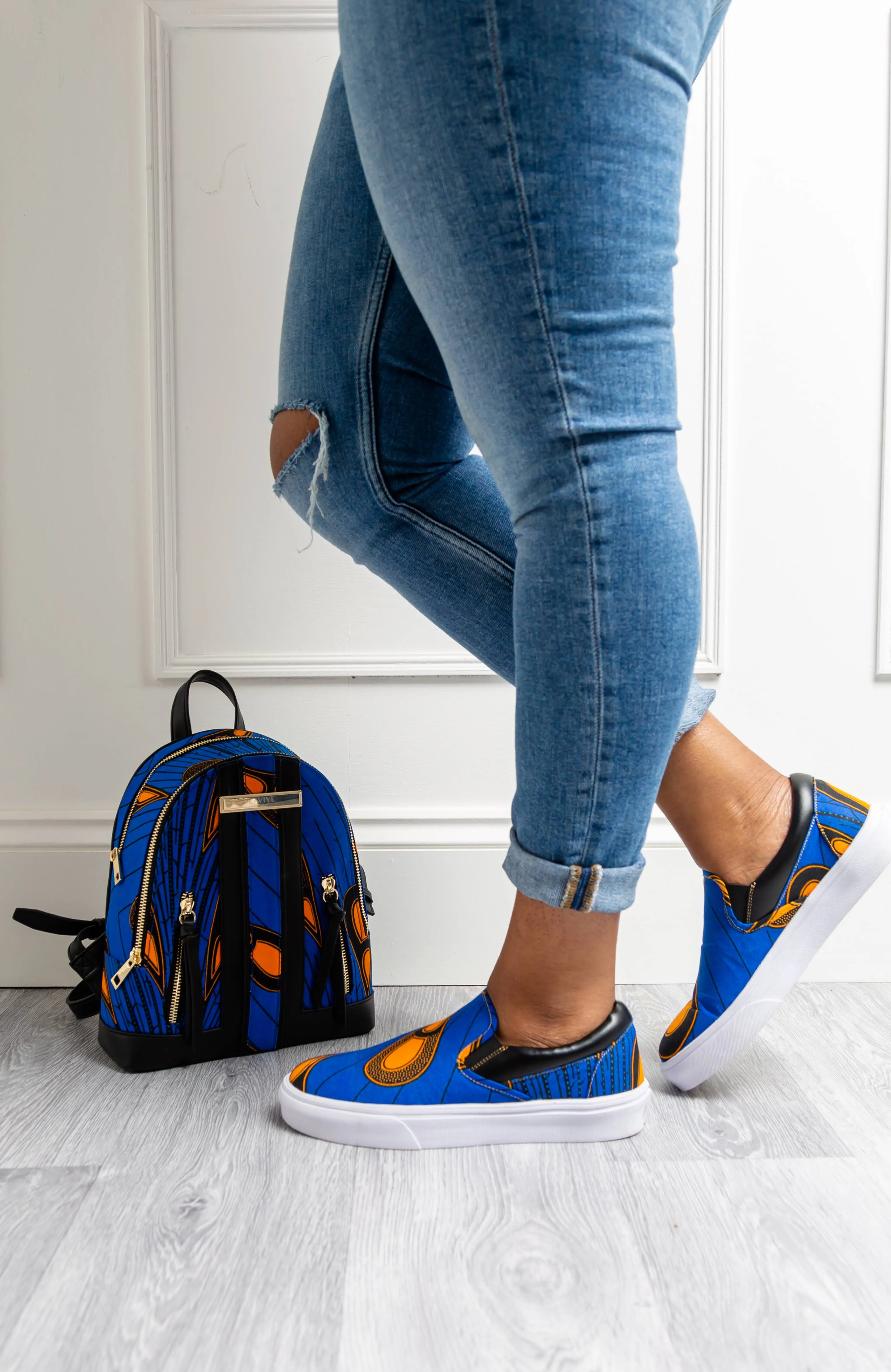 Casual African Print Slip-on Sneakers Pumps Trainers - ENUGU