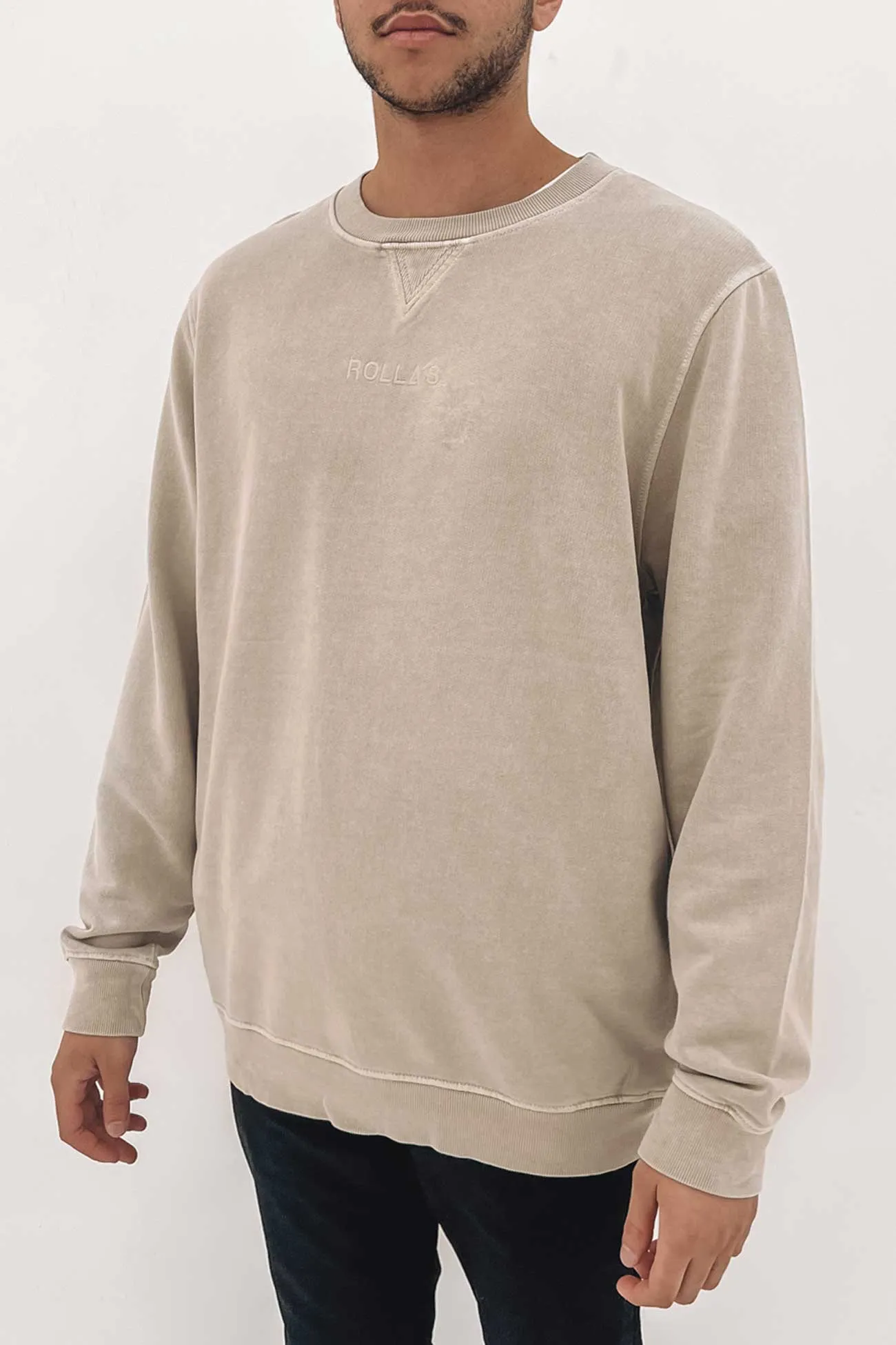 Centre Logo Crew Sweat Stone