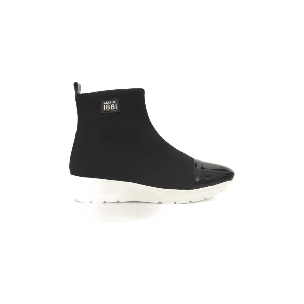 Cerruti 1881 Black Polyester Women Sneaker