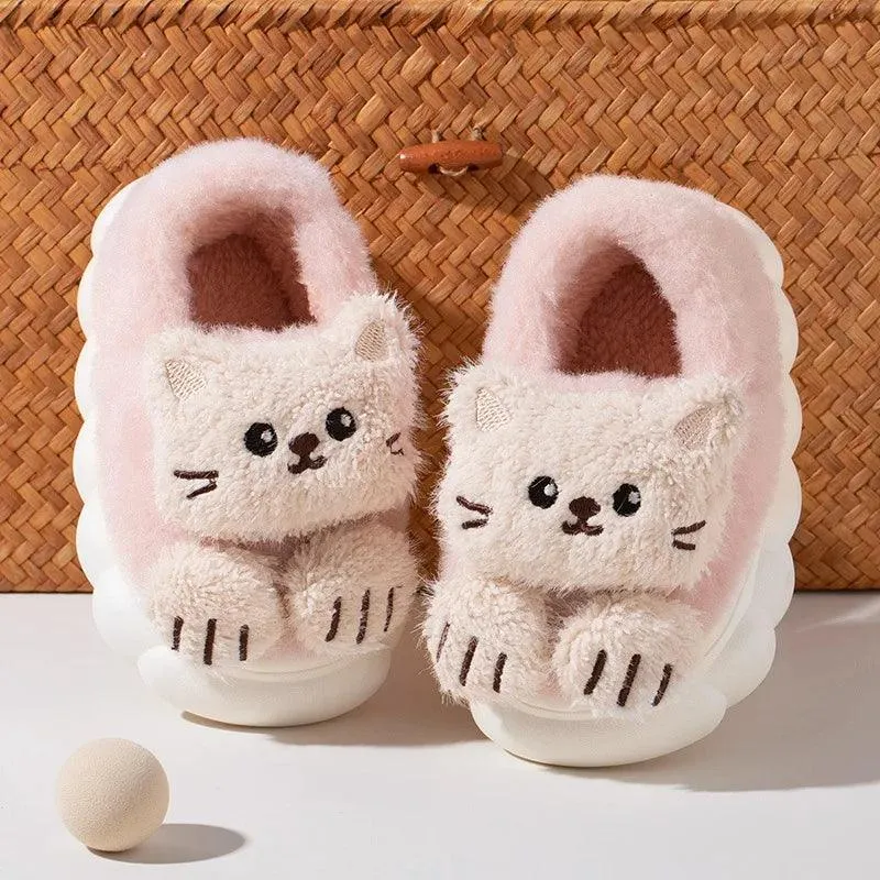 Children's Casual Shoes - Cute Cat House - Soft Slippers - TSS263