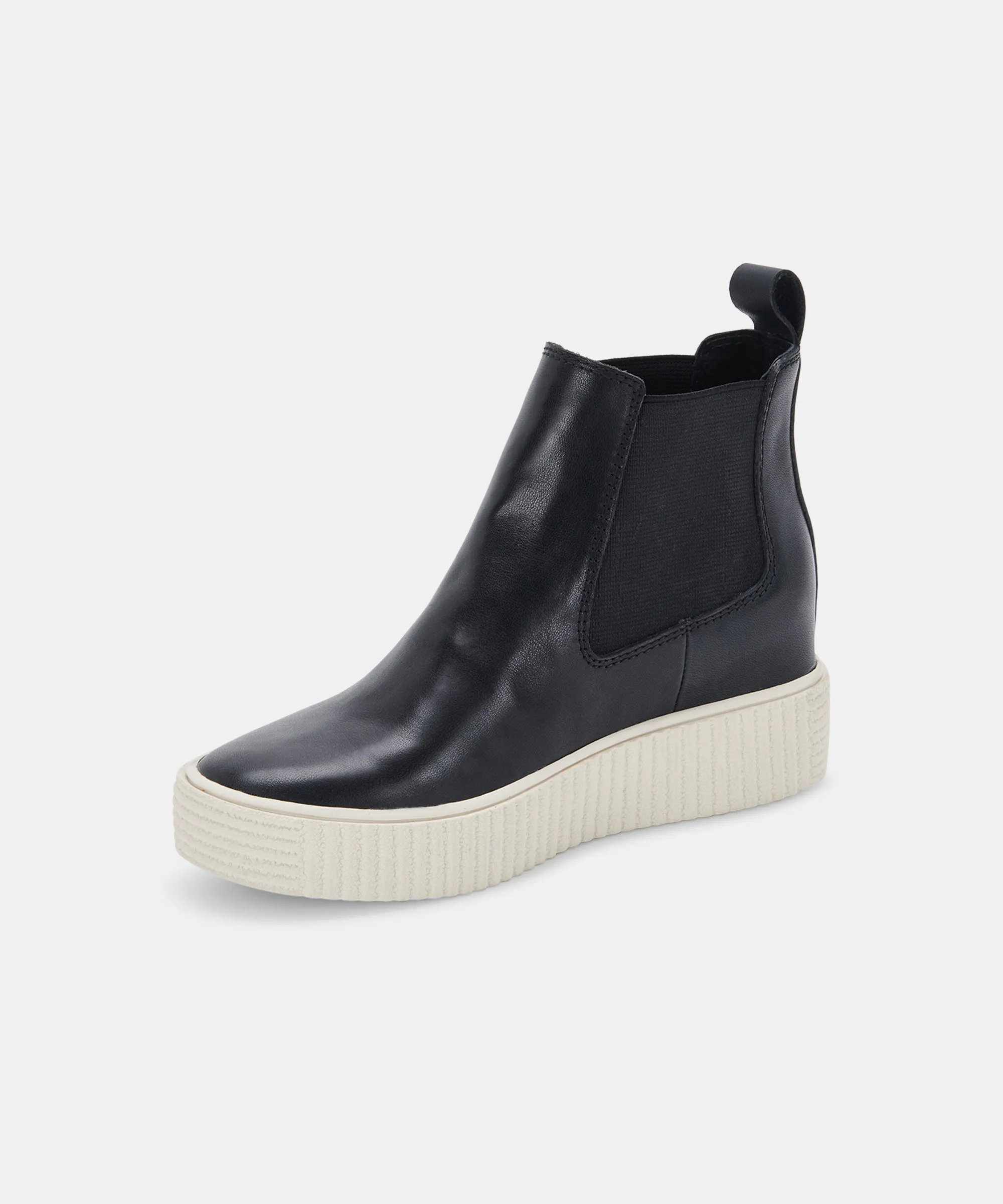 COLA SNEAKERS BLACK LEATHER H20 re:vita