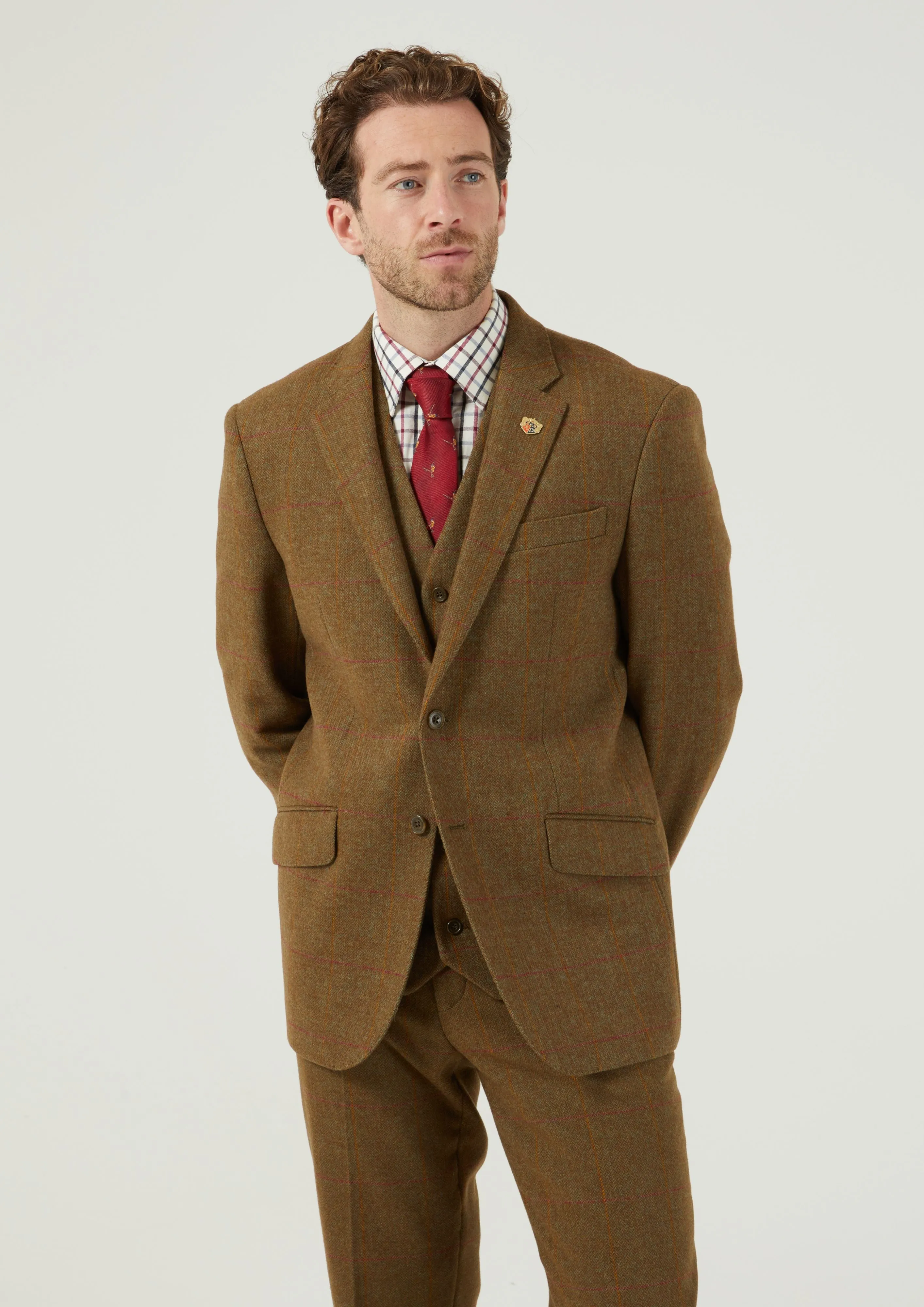 Combrook Men's Tweed Sports Blazer In Hawthorn - Regular Fit