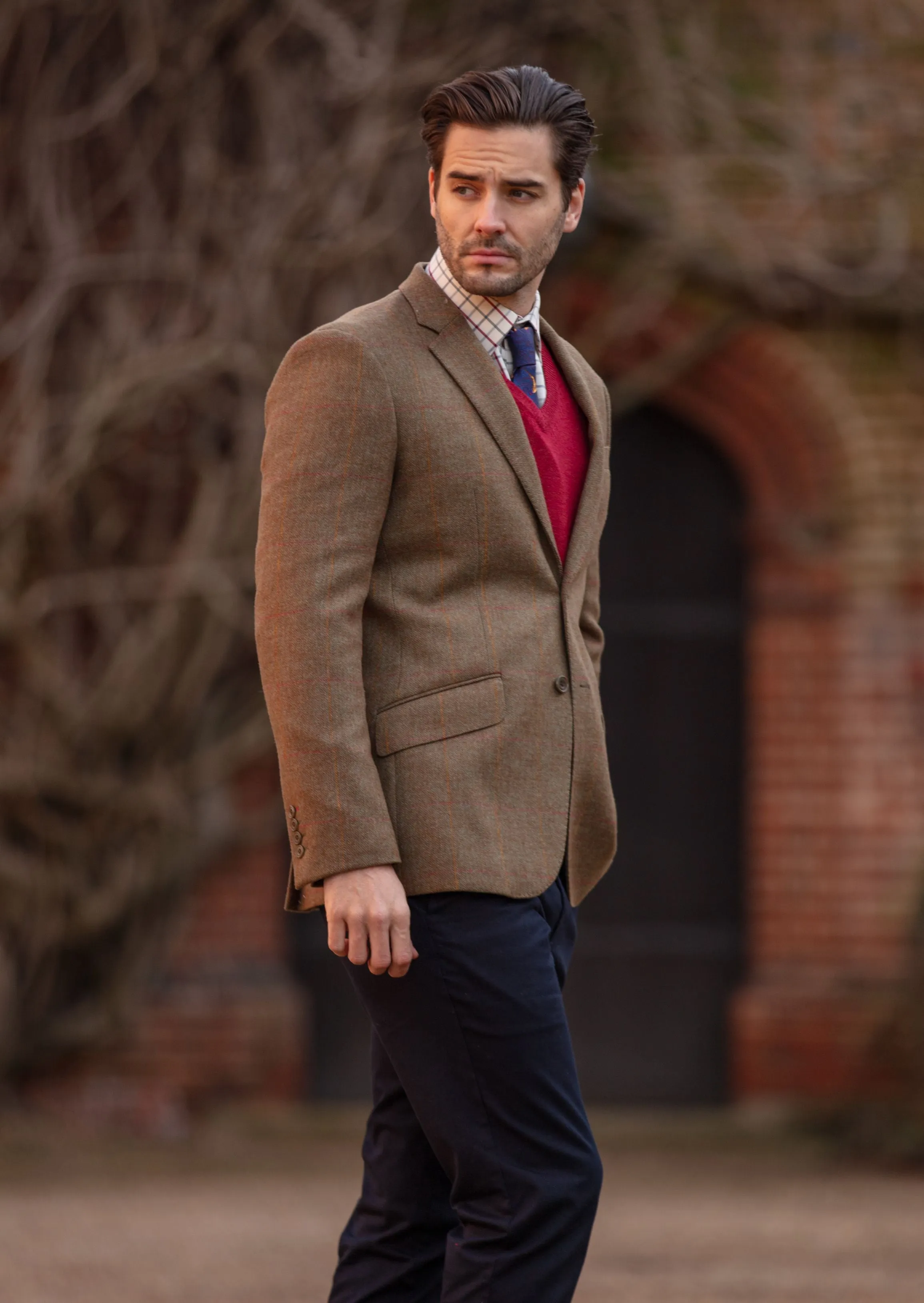 Combrook Men's Tweed Sports Blazer In Hawthorn - Regular Fit