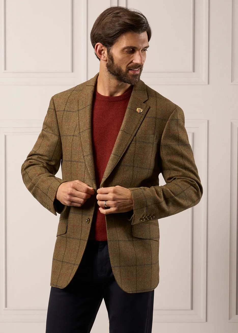 Combrook Men's Tweed Sports Blazer In Thyme - Regular Fit