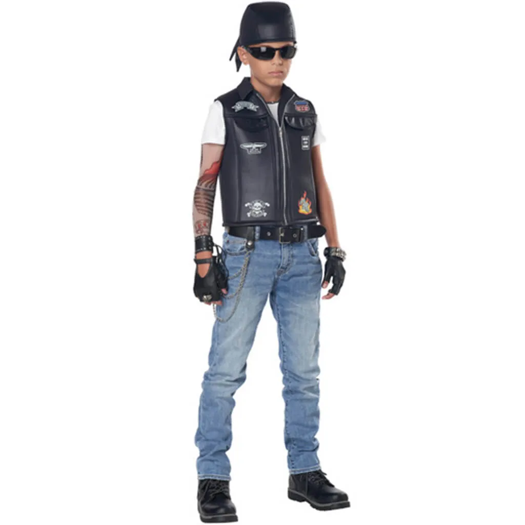 Cool Kid Biker Vest Child Costume