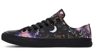 Cosmic Petals Low Tops - Classic Premium Canvas Shoes with Comfortable and Durable Soles