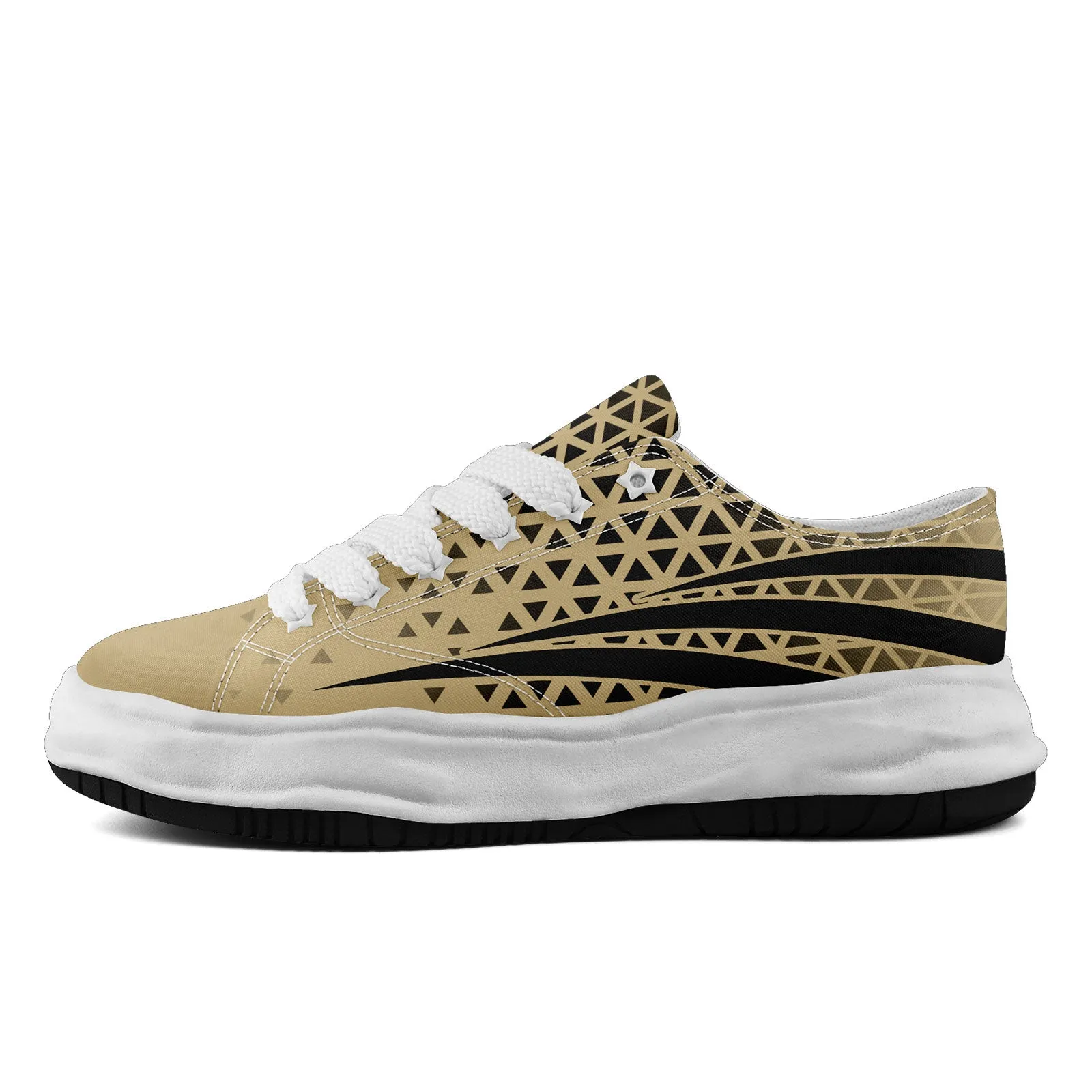 Custom Beige Black Louisiana Shoes Personalized Sneaker FN038-D023003-19