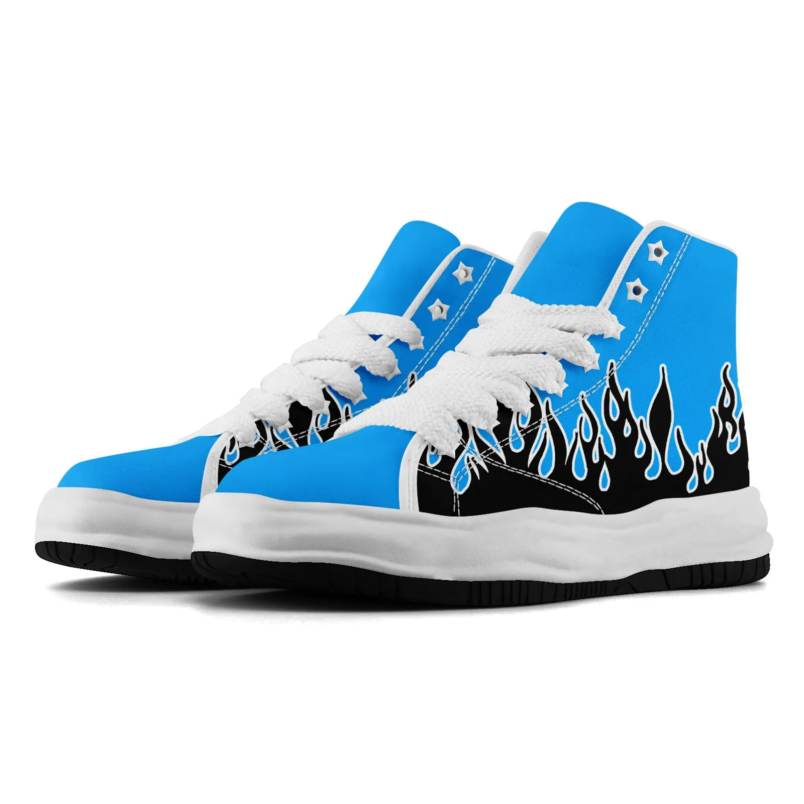 Custom Black Blue Carolina Firesoul Shoes Personalized Sneaker FN039-D020272-5