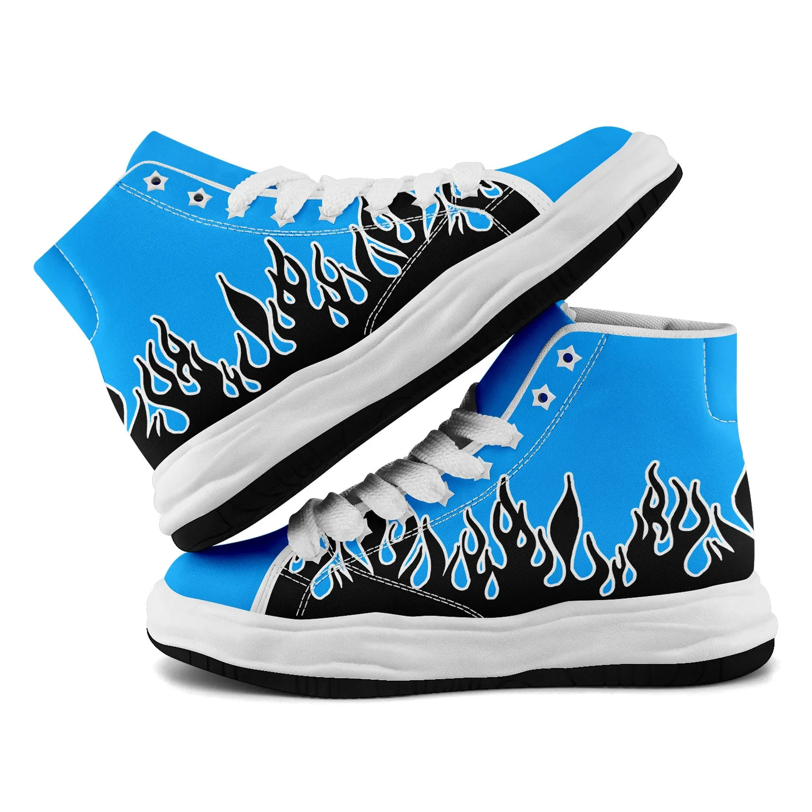 Custom Black Blue Carolina Firesoul Shoes Personalized Sneaker FN039-D020272-5