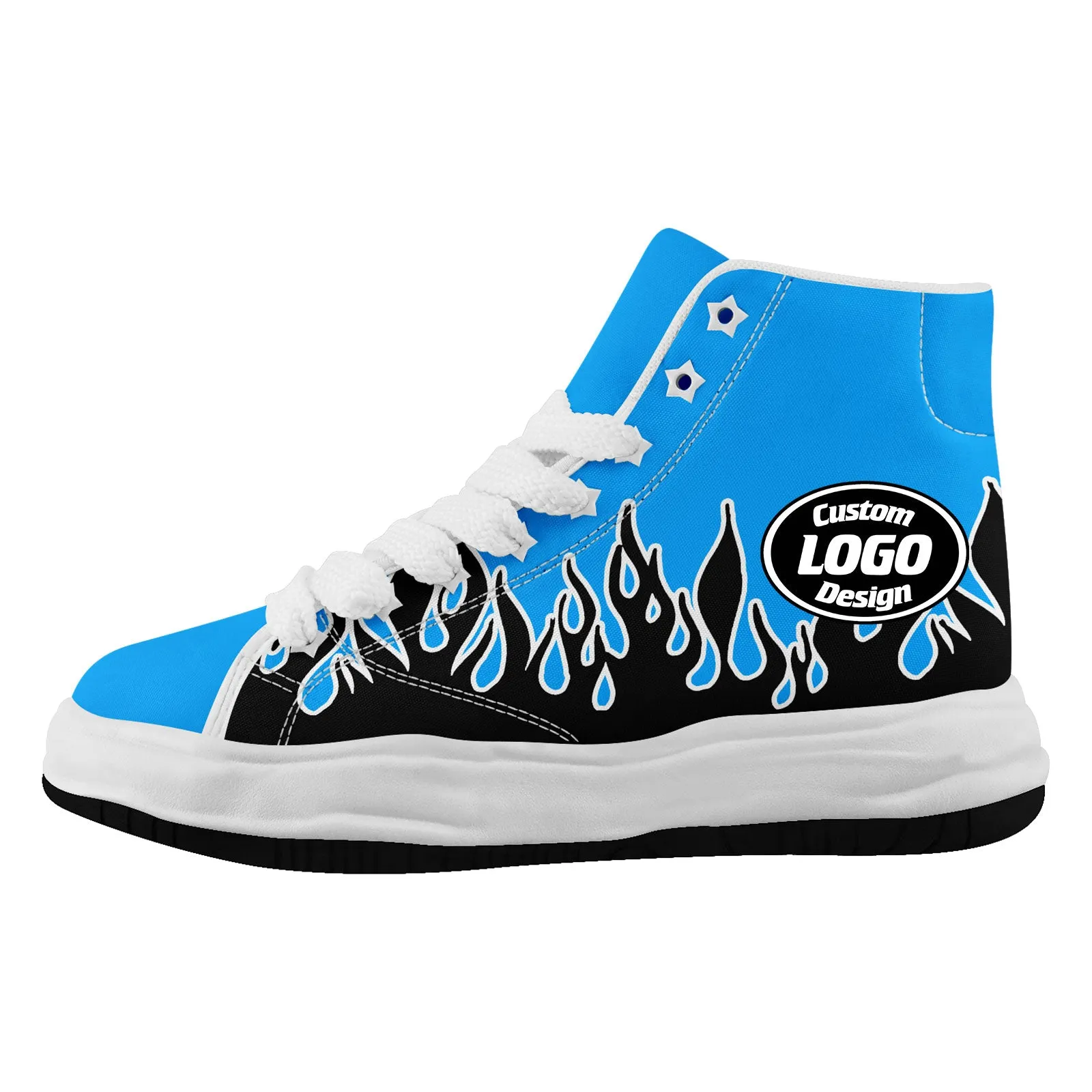 Custom Black Blue Carolina Firesoul Shoes Personalized Sneaker FN039-D020272-5