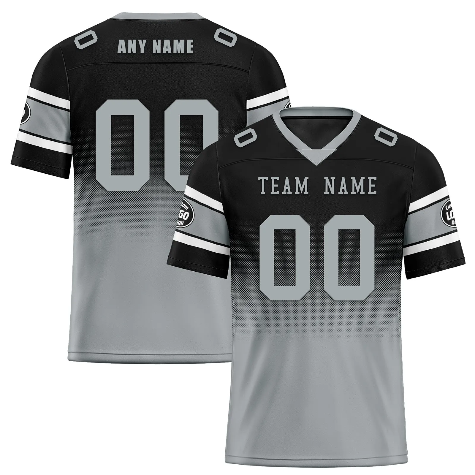 Custom Black Gray Las Vegas Football Jersey and Hat Combo Offer Personalized Combo ZH-D020326-20