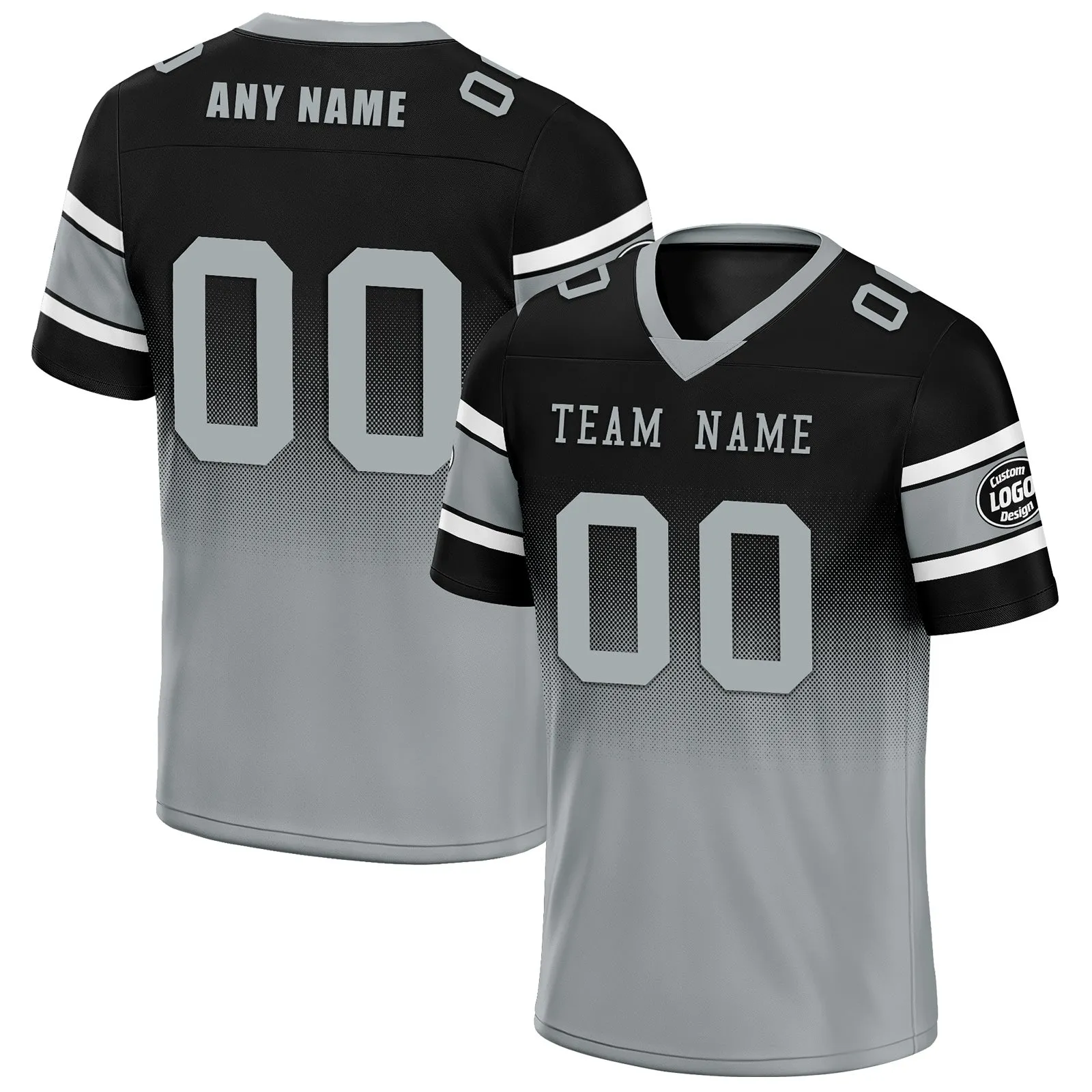 Custom Black Gray Las Vegas Football Jersey and Hat Combo Offer Personalized Combo ZH-D020326-20