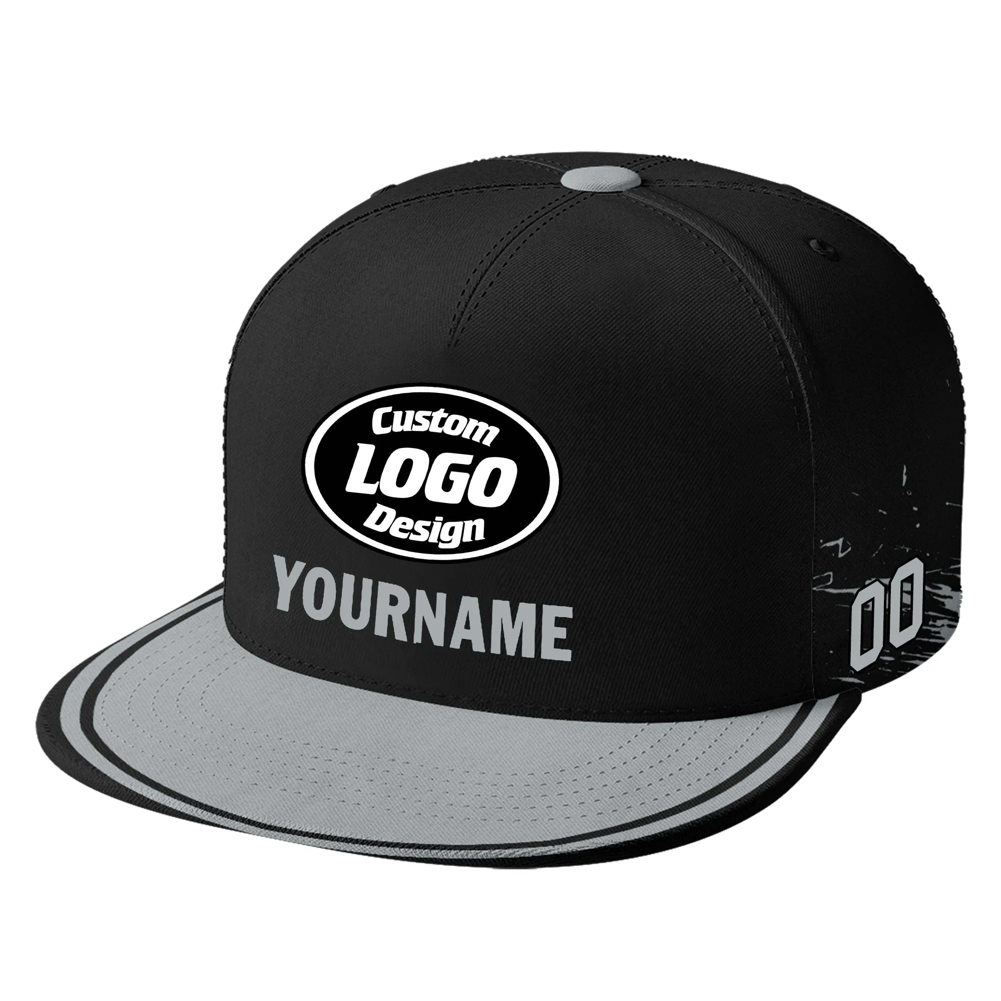 Custom Black Gray Las Vegas Football Jersey and Hat Combo Offer Personalized Combo ZH-D020326-20