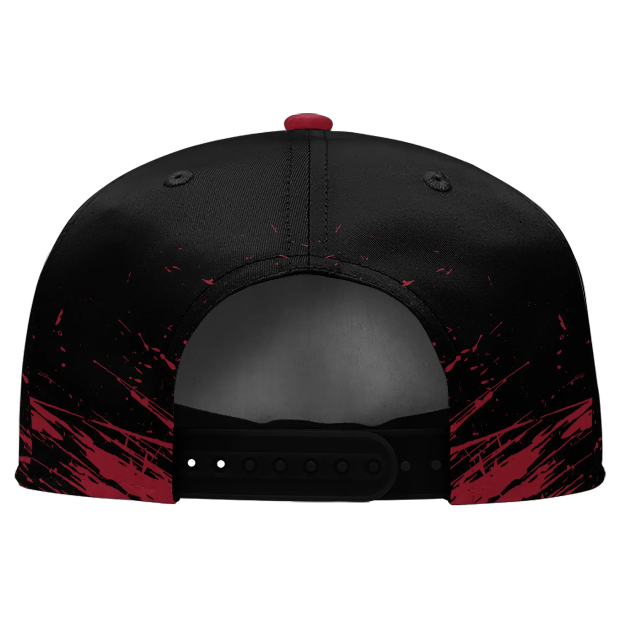 Custom Black Red Atlanta Hat Sport Design Cap Stitched Adjustable Personalized PR067B-D020261-3