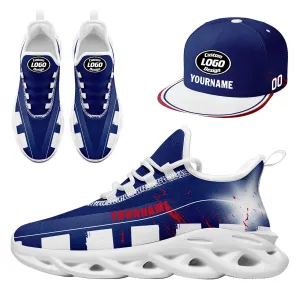 Custom Blue Red White New York MaxSoul Shoes and Hat Combo Offer Personalized Combo ZH-D020264-21