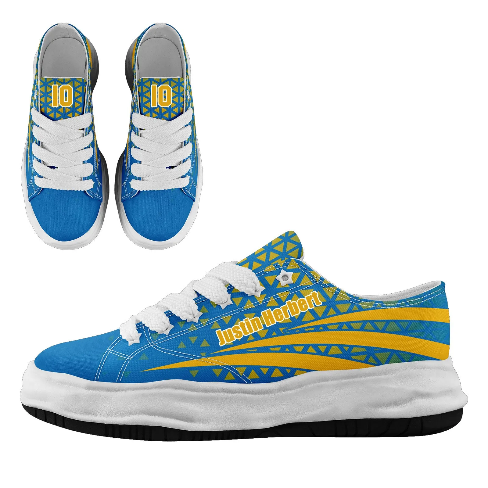 Custom Blue White California Shoes Personalized Sneaker FN038-D023003-22