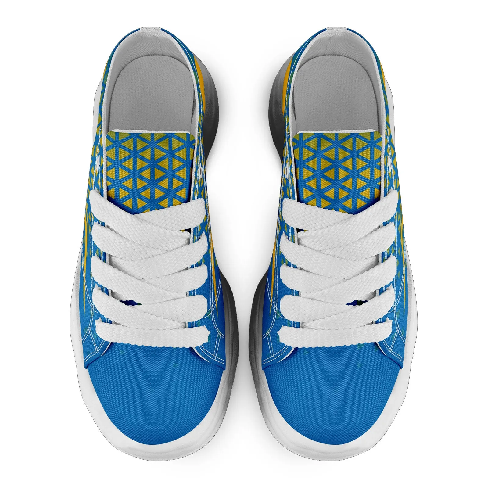 Custom Blue White California Shoes Personalized Sneaker FN038-D023003-22