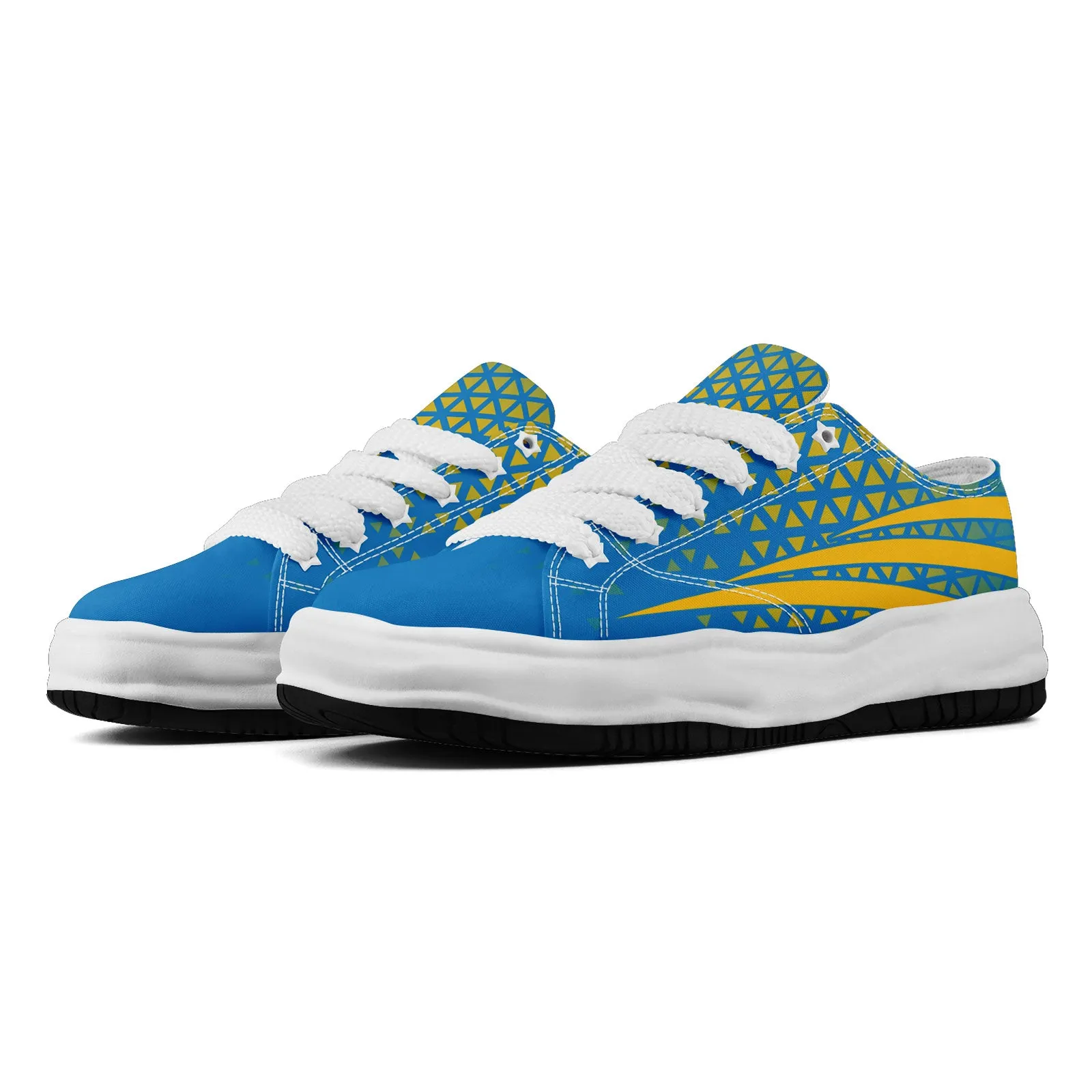 Custom Blue White California Shoes Personalized Sneaker FN038-D023003-22