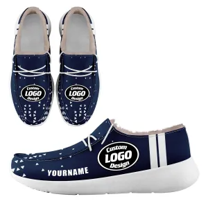 Custom Blue White Dallas Shoes Personalized Sneaker FN042-D020279-9