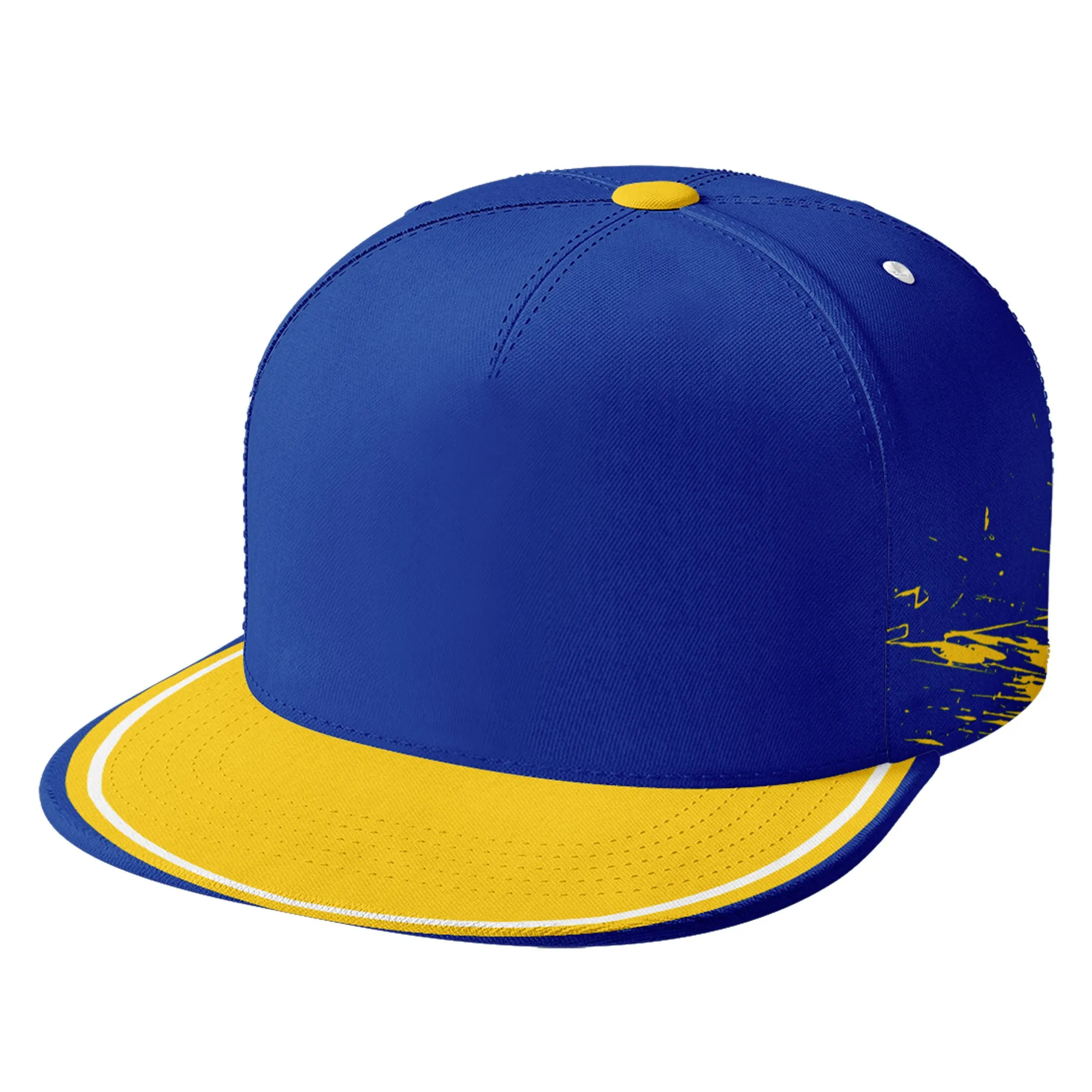 Custom Blue Yellow Los Angeles Football Jersey and Hat Combo Offer Personalized Combo ZH-D020326-15