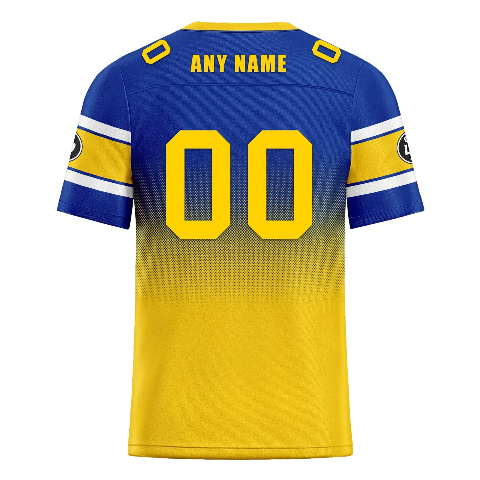 Custom Blue Yellow Los Angeles Football Jersey and Hat Combo Offer Personalized Combo ZH-D020326-15