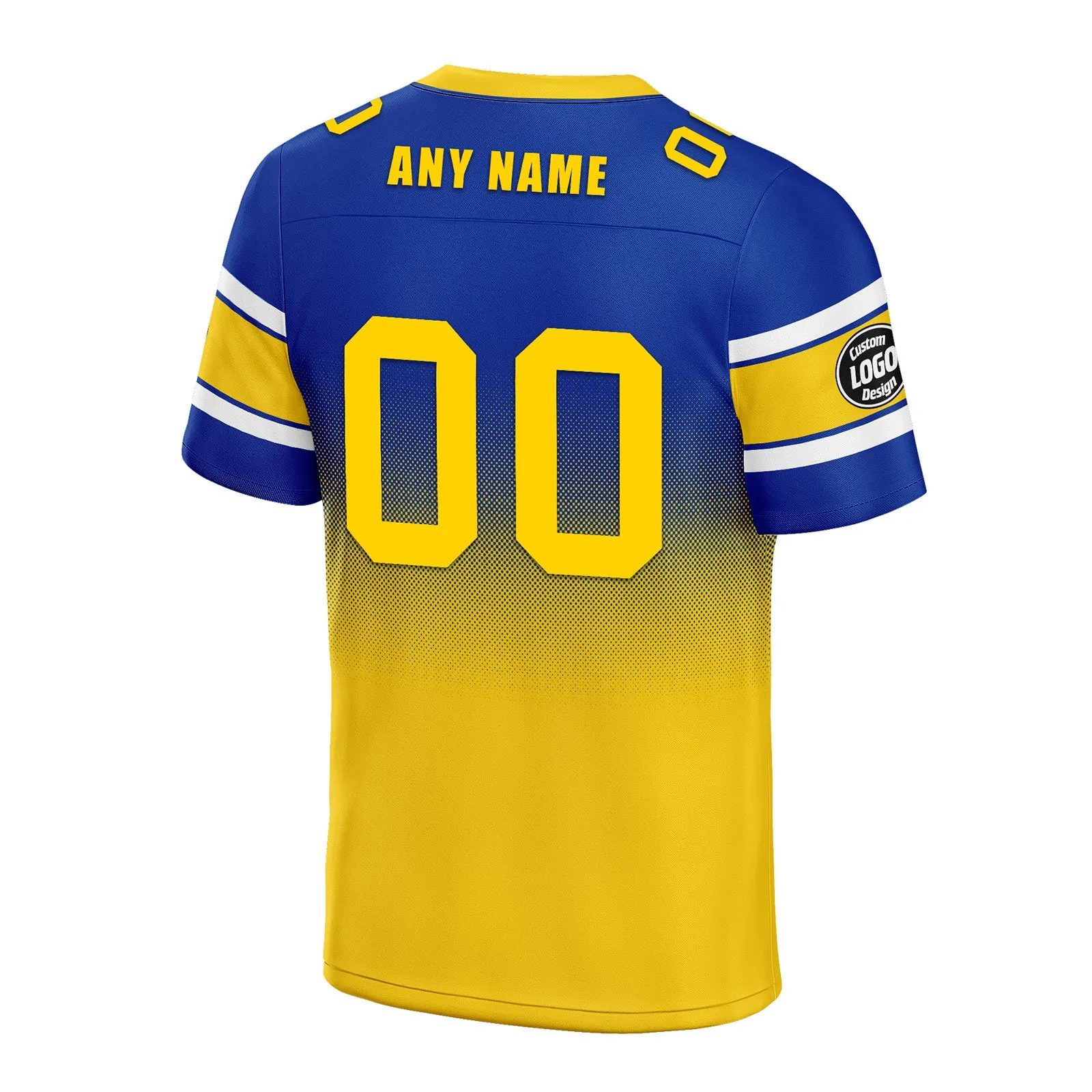 Custom Blue Yellow Los Angeles Football Jersey and Hat Combo Offer Personalized Combo ZH-D020326-15