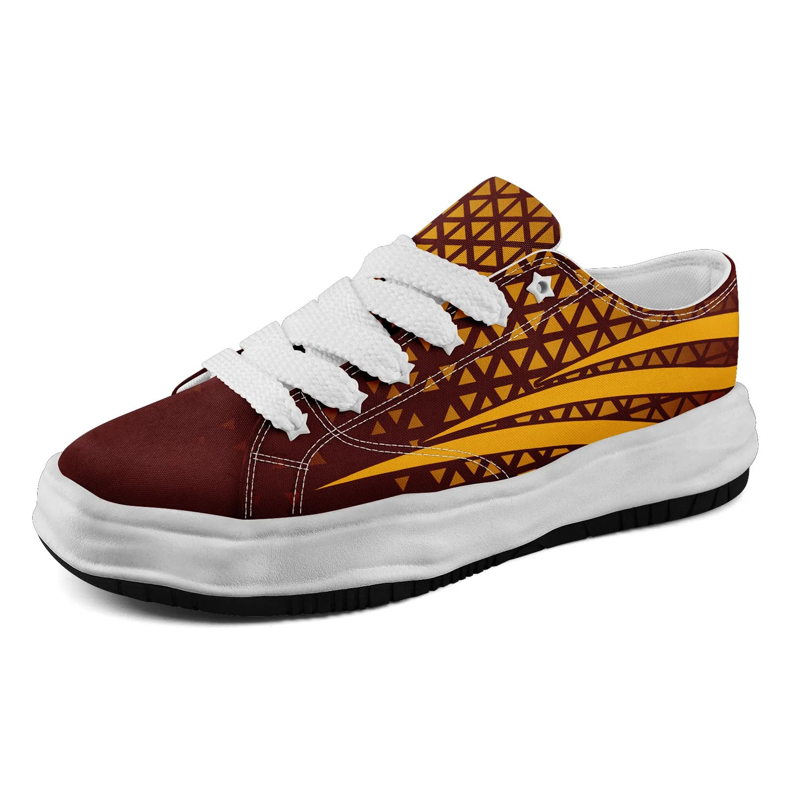 Custom Deep Red White Washington Shoes Personalized Sneaker FN038-D023003-31