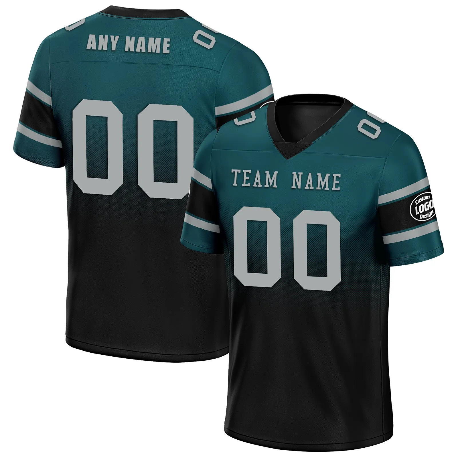 Custom Green Black Philadelphia Football Jersey and Hat Combo Offer Personalized Combo ZH-D020326-23