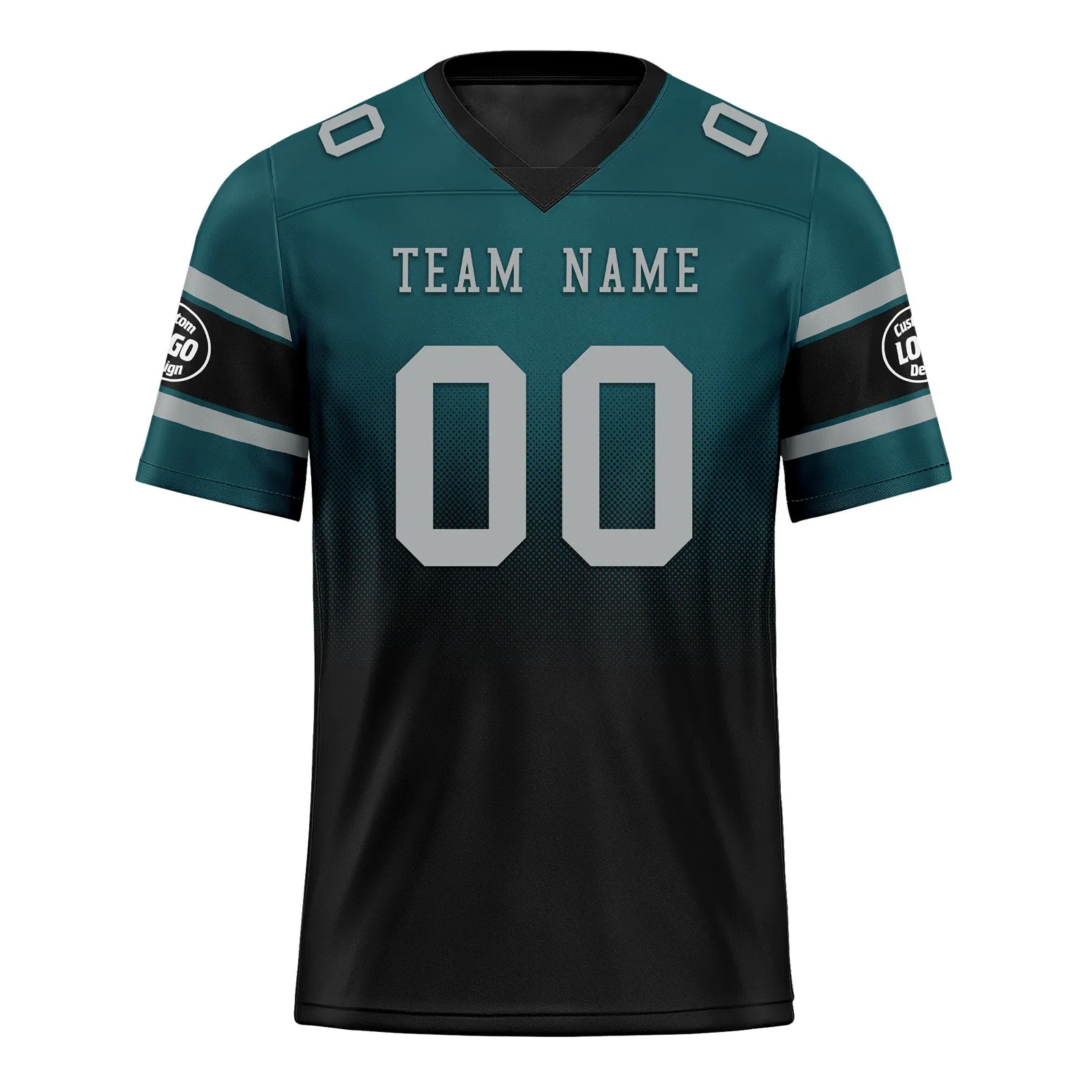 Custom Green Black Philadelphia Football Jersey and Hat Combo Offer Personalized Combo ZH-D020326-23